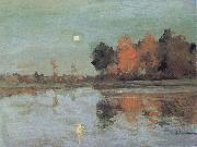 Levitan, Isaak Dam ring moon oil on canvas